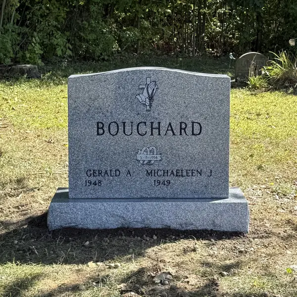 Classic upright granite monument — example 80