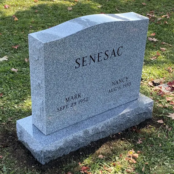 Classic upright granite monument — example 120