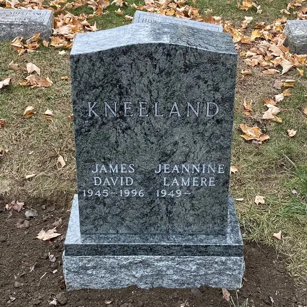 Classic upright granite monument — example 121