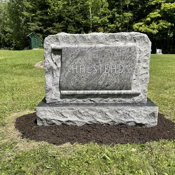 Classic upright granite monument — example 126
