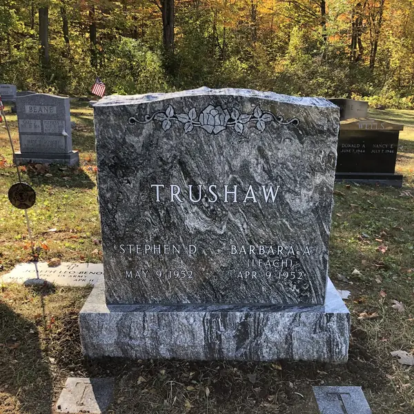 Classic upright granite monument — example 152