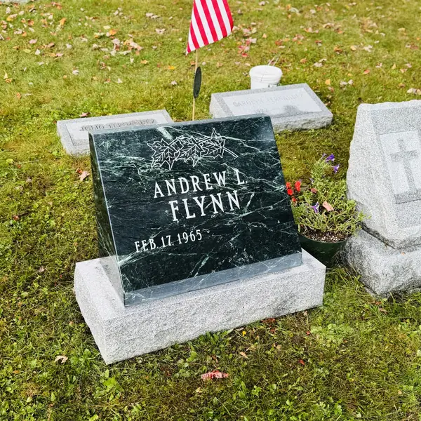 Slant monument in granite