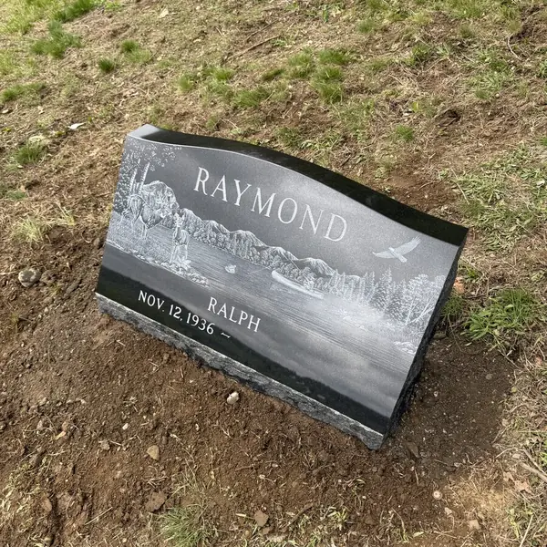 Black slant without base, laser etching