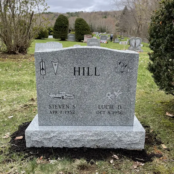 Classic upright granite monument — example 2