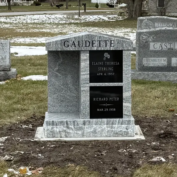 Cremation memorial by Champlain Monuments