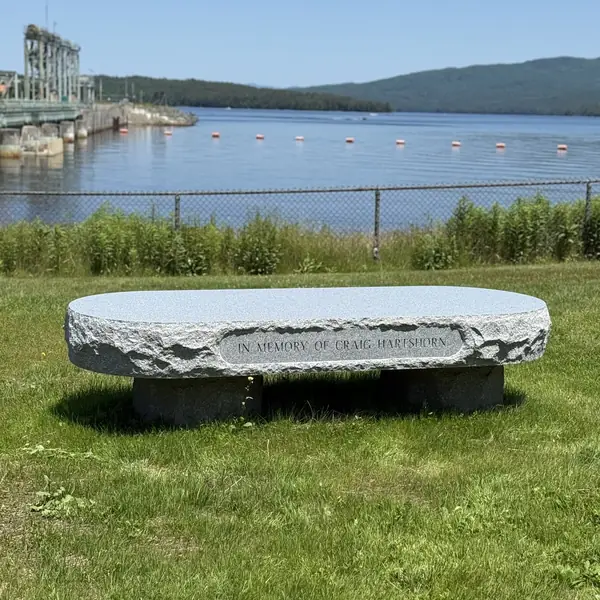Granite flat bench memorial