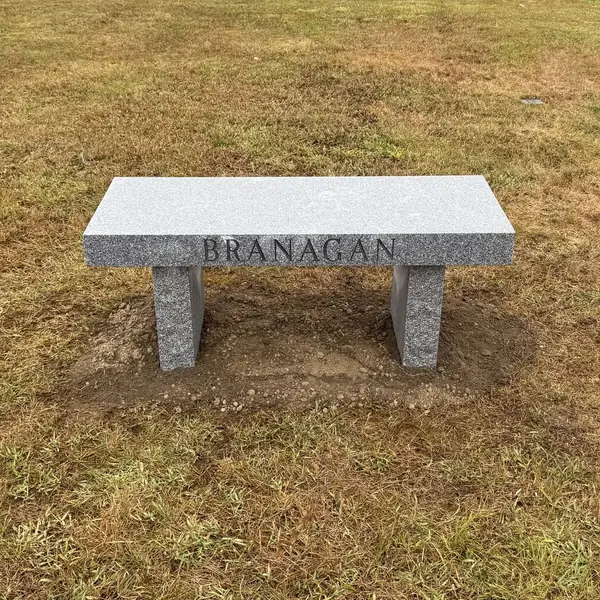 Granite flat bench memorial
