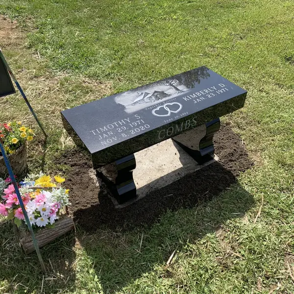 Granite flat bench memorial