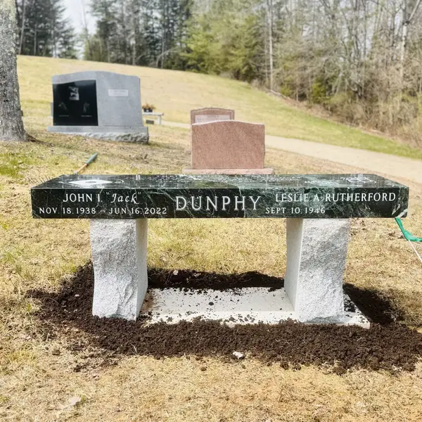 Granite flat bench memorial