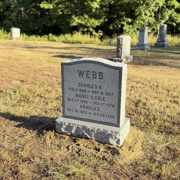Classic upright granite monument — example 24