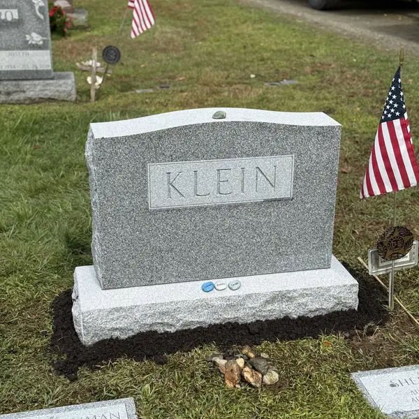 Classic upright granite monument — example 25