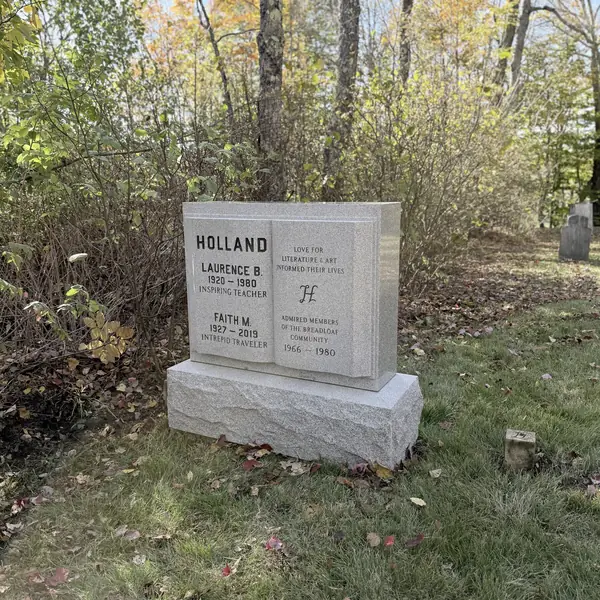 Classic upright granite monument — example 28