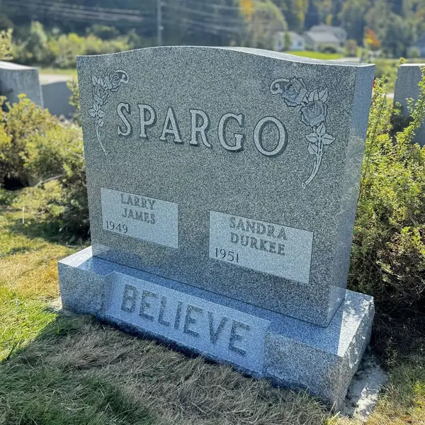 Classic upright granite monument — example 43