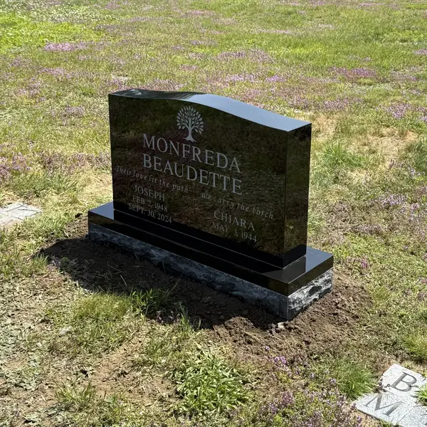 Classic upright granite monument — example 58