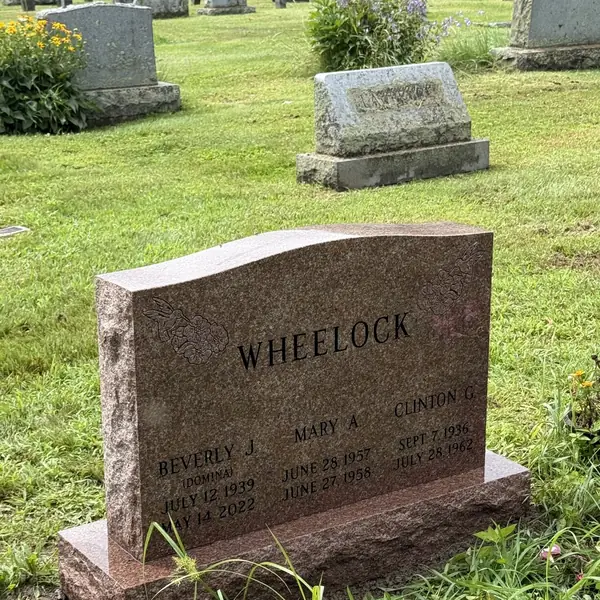 Classic upright granite monument — example 60