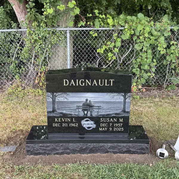 Classic upright granite monument — example 66